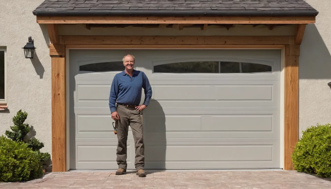 A provider installing a new insulated garage door on a home in Draper